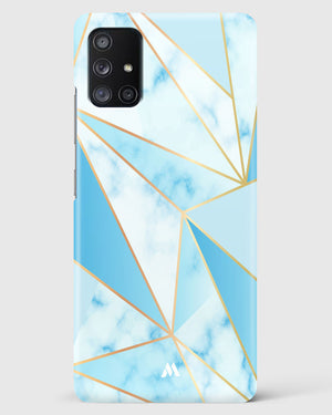 Marble Triangles Gold and Blue Hard Case Phone Cover-(Samsung)