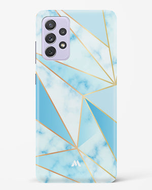 Marble Triangles Gold and Blue Hard Case Phone Cover (Samsung)