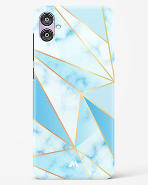 Marble Triangles Gold and Blue Hard Case Phone Cover-(Samsung)