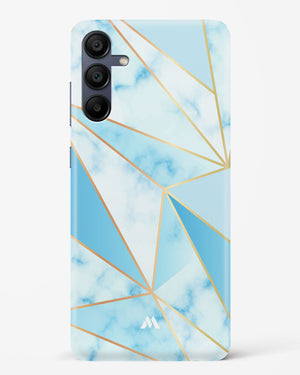 Marble Triangles Gold and Blue Hard Case Phone Cover (Samsung)