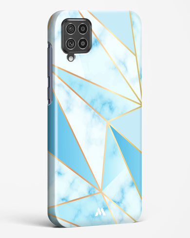 Marble Triangles Gold and Blue Hard Case Phone Cover-(Samsung)