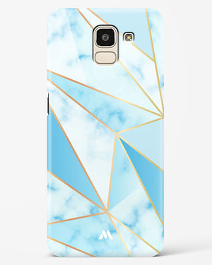 Marble Triangles Gold and Blue Hard Case Phone Cover (Samsung)