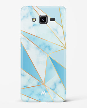 Marble Triangles Gold and Blue Hard Case Phone Cover-(Samsung)