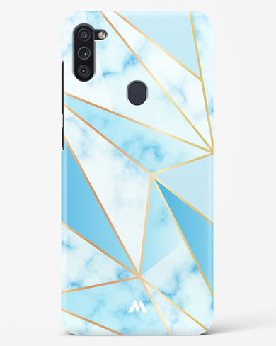 Marble Triangles Gold and Blue Hard Case Phone Cover (Samsung)