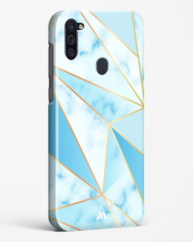 Marble Triangles Gold and Blue Hard Case Phone Cover (Samsung)