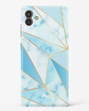 Marble Triangles Gold and Blue Hard Case Phone Cover-(Samsung)