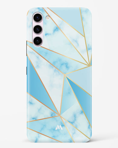 Marble Triangles Gold and Blue Hard Case Phone Cover (Samsung)