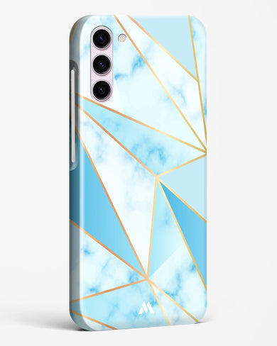 Marble Triangles Gold and Blue Hard Case Phone Cover (Samsung)