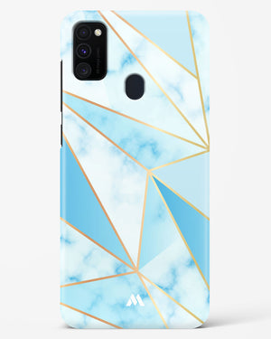 Marble Triangles Gold and Blue Hard Case Phone Cover (Samsung)