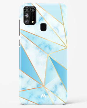 Marble Triangles Gold and Blue Hard Case Phone Cover-(Samsung)