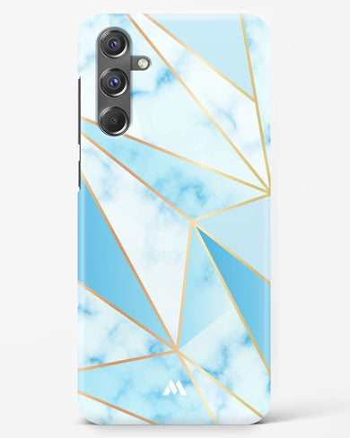 Marble Triangles Gold and Blue Hard Case Phone Cover-(Samsung)