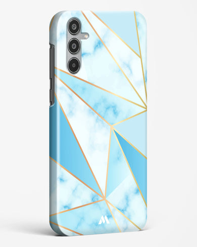 Marble Triangles Gold and Blue Hard Case Phone Cover (Samsung)