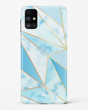 Marble Triangles Gold and Blue Hard Case Phone Cover-(Samsung)