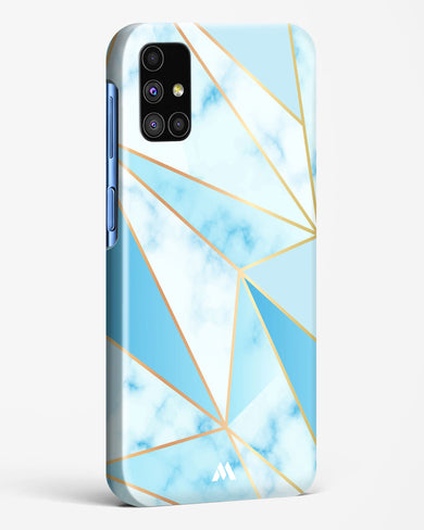 Marble Triangles Gold and Blue Hard Case Phone Cover (Samsung)