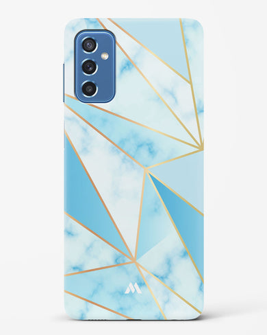 Marble Triangles Gold and Blue Hard Case Phone Cover-(Samsung)