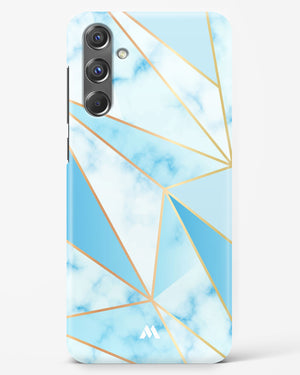 Marble Triangles Gold and Blue Hard Case Phone Cover-(Samsung)