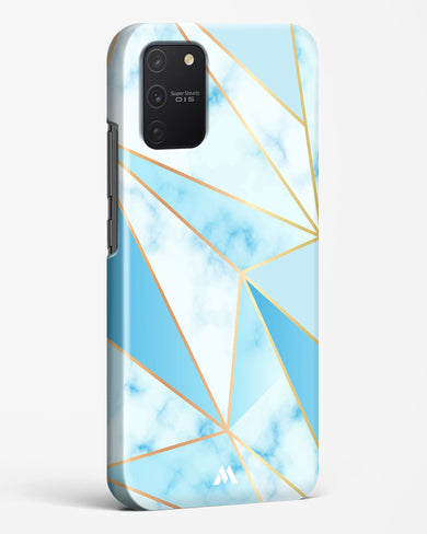 Marble Triangles Gold and Blue Hard Case Phone Cover-(Samsung)