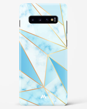 Marble Triangles Gold and Blue Hard Case Phone Cover (Samsung)