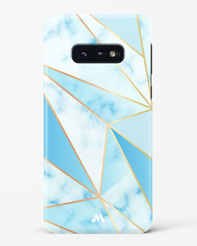 Marble Triangles Gold and Blue Hard Case Phone Cover (Samsung)