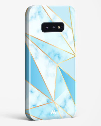 Marble Triangles Gold and Blue Hard Case Phone Cover (Samsung)
