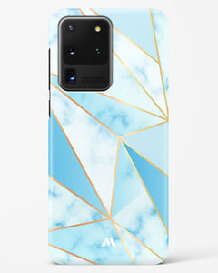 Marble Triangles Gold and Blue Hard Case Phone Cover (Samsung)