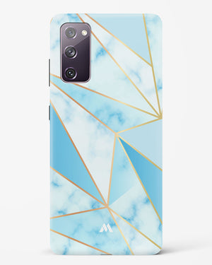 Marble Triangles Gold and Blue Hard Case Phone Cover-(Samsung)