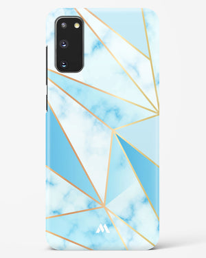 Marble Triangles Gold and Blue Hard Case Phone Cover-(Samsung)