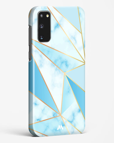 Marble Triangles Gold and Blue Hard Case Phone Cover (Samsung)