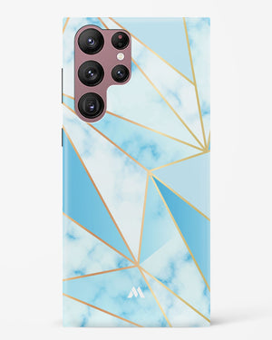 Marble Triangles Gold and Blue Hard Case Phone Cover (Samsung)