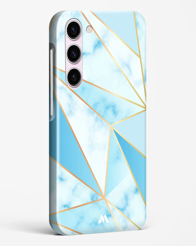 Marble Triangles Gold and Blue Hard Case Phone Cover (Samsung)