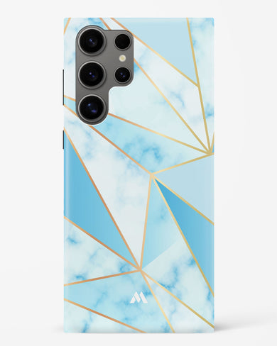 Marble Triangles Gold and Blue Hard Case Phone Cover (Samsung)