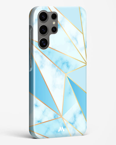 Marble Triangles Gold and Blue Hard Case Phone Cover (Samsung)