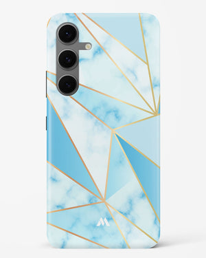 Marble Triangles Gold and Blue Hard Case Phone Cover (Samsung)