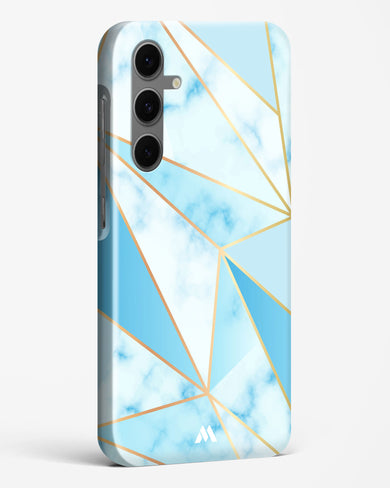 Marble Triangles Gold and Blue Hard Case Phone Cover (Samsung)