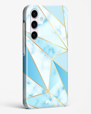 Marble Triangles Gold and Blue Hard Case Phone Cover (Samsung)