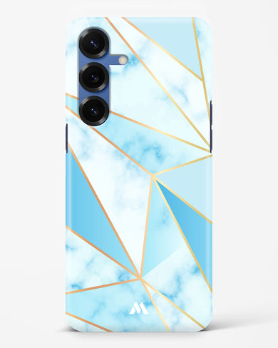 Marble Triangles Gold and Blue Hard Case Phone Cover (Samsung)