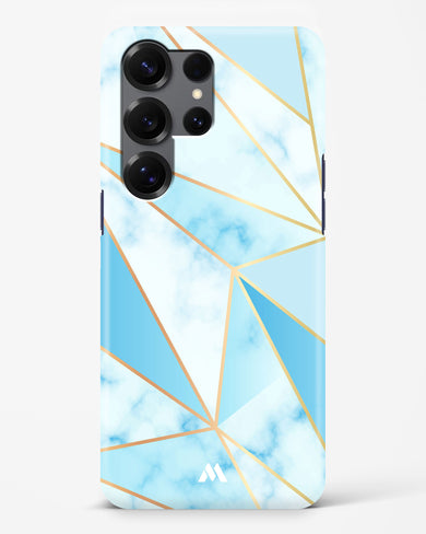 Marble Triangles Gold and Blue Hard Case Phone Cover (Samsung)