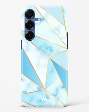 Marble Triangles Gold and Blue Hard Case Phone Cover (Samsung)