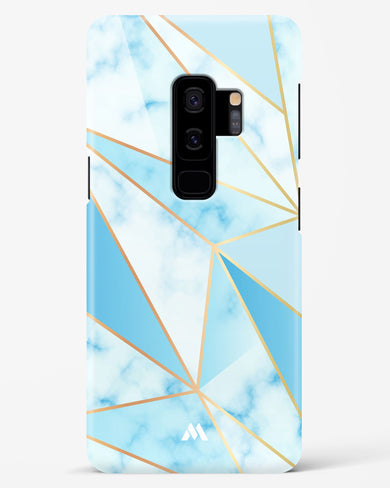 Marble Triangles Gold and Blue Hard Case Phone Cover (Samsung)