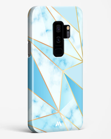Marble Triangles Gold and Blue Hard Case Phone Cover (Samsung)