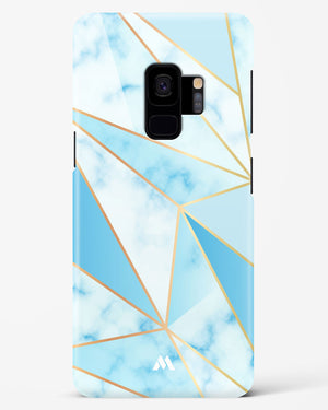 Marble Triangles Gold and Blue Hard Case Phone Cover (Samsung)