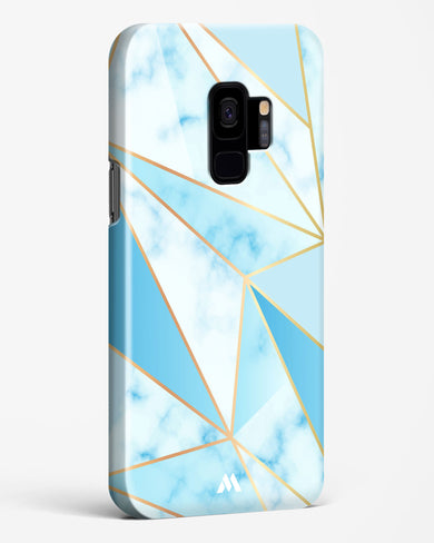 Marble Triangles Gold and Blue Hard Case Phone Cover (Samsung)