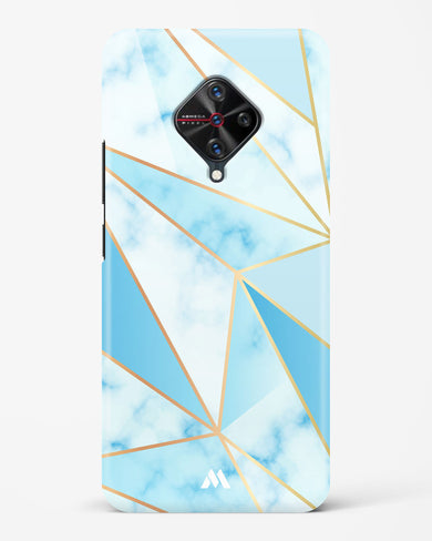 Marble Triangles Gold and Blue Hard Case Phone Cover (Vivo)
