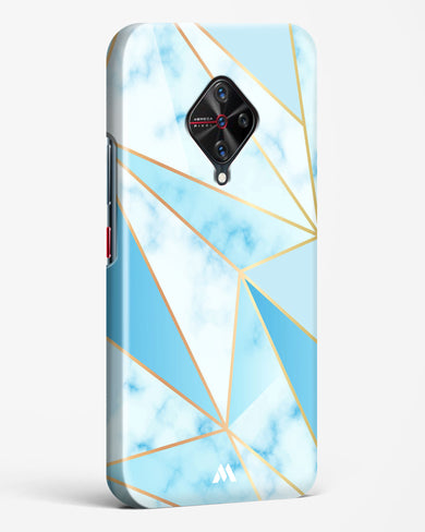Marble Triangles Gold and Blue Hard Case Phone Cover (Vivo)