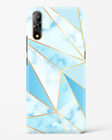 Marble Triangles Gold and Blue Hard Case Phone Cover (Vivo)