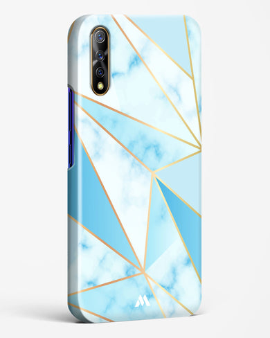 Marble Triangles Gold and Blue Hard Case Phone Cover-(Vivo)