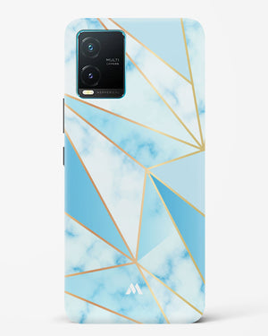 Marble Triangles Gold and Blue Hard Case Phone Cover-(Vivo)