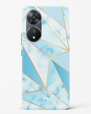 Marble Triangles Gold and Blue Hard Case Phone Cover-(Vivo)