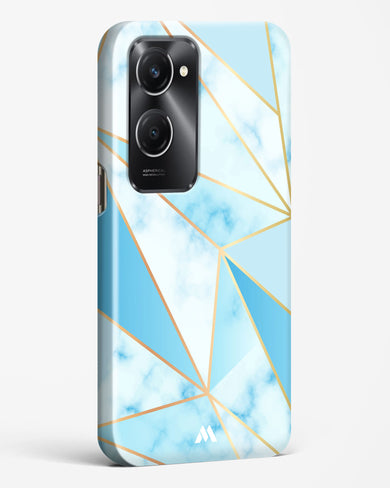 Marble Triangles Gold and Blue Hard Case Phone Cover (Vivo)