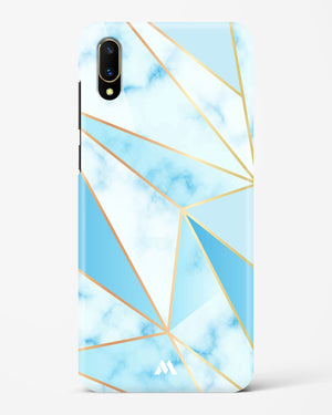 Marble Triangles Gold and Blue Hard Case Phone Cover (Vivo)